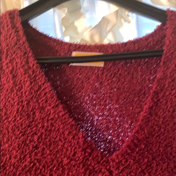 Plus size red sweater dress - Picture 3 of 4